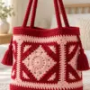 Cherry Diamond Granny Tote Crochet Pattern