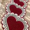 Christmas Heart Lace Table Runner Crochet Pattern