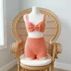 Coral Peach Bow Top and Shorts Free Crochet Pattern