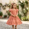 Coral Peach Summer Crochet Dress Free Pattern