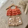 Coral Ruffle Top & Seashell Shorts Pattern