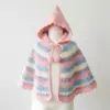 Cotton Candy Hooded Cape Free Crochet Pattern