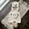 Cream Lamb Baby Romper Set Free Crochet Pattern