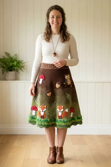Enchanted Forest Mushroom Skirt Free Crochet Pattern