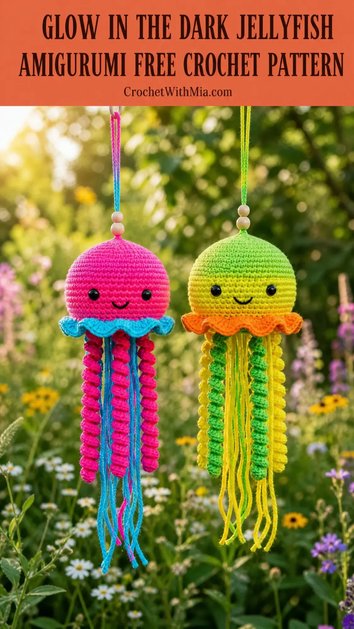 Glow in the Dark Jellyfish Amigurumi Free Crochet Pattern