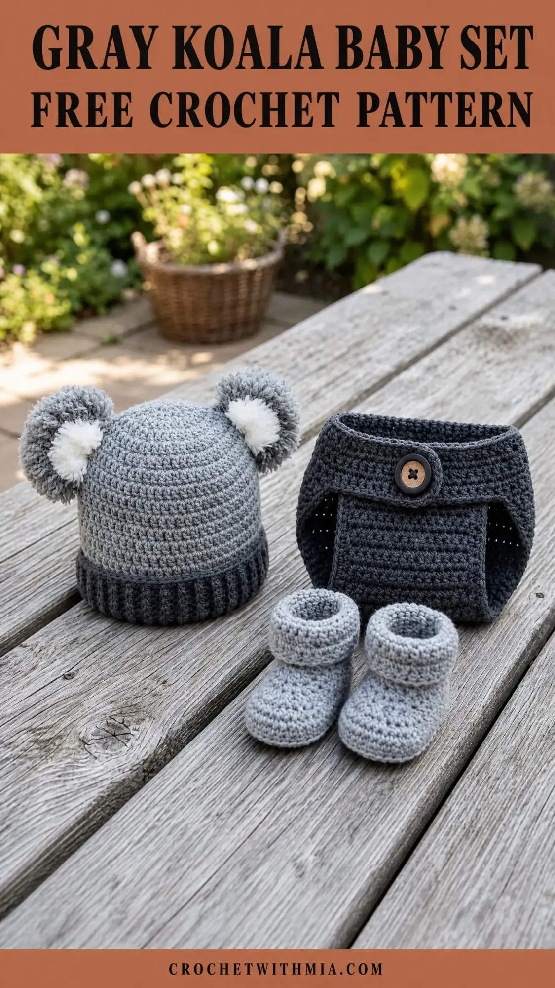 Gray Koala Baby Set Free Crochet Pattern