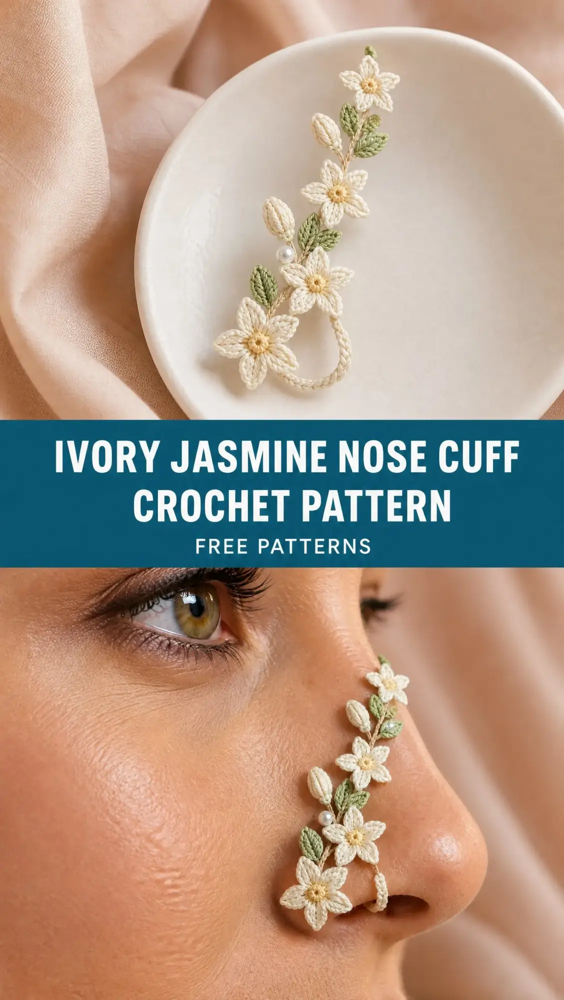 Ivory Jasmine Nose Cuff Crochet Pattern
