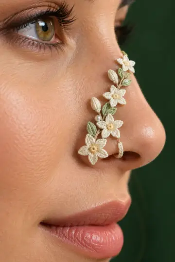 Ivory Jasmine Nose Cuff Crochet Pattern