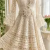 Ivory Pearl Lace Dress Crochet Pattern