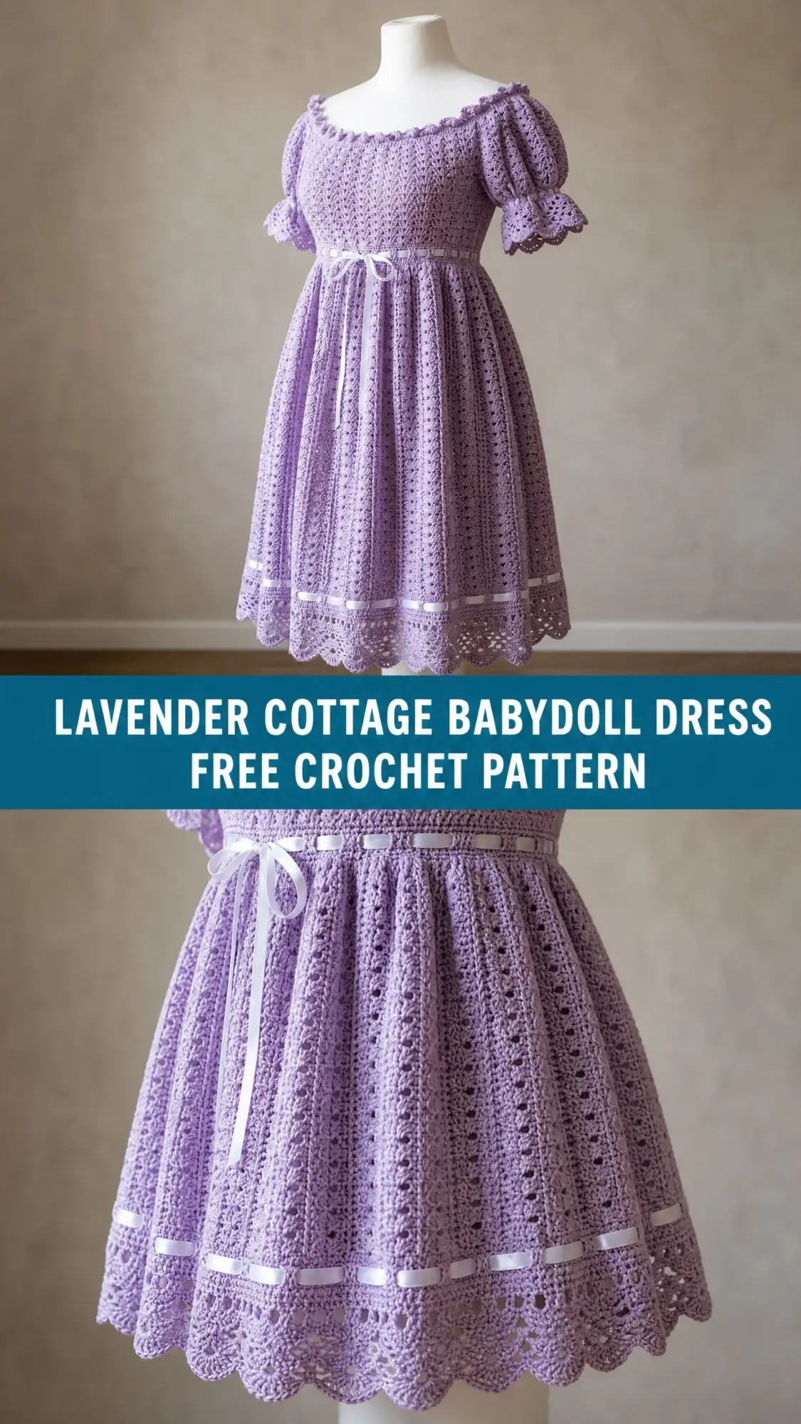 Lavender Cottage Babydoll Dress Free Crochet Pattern