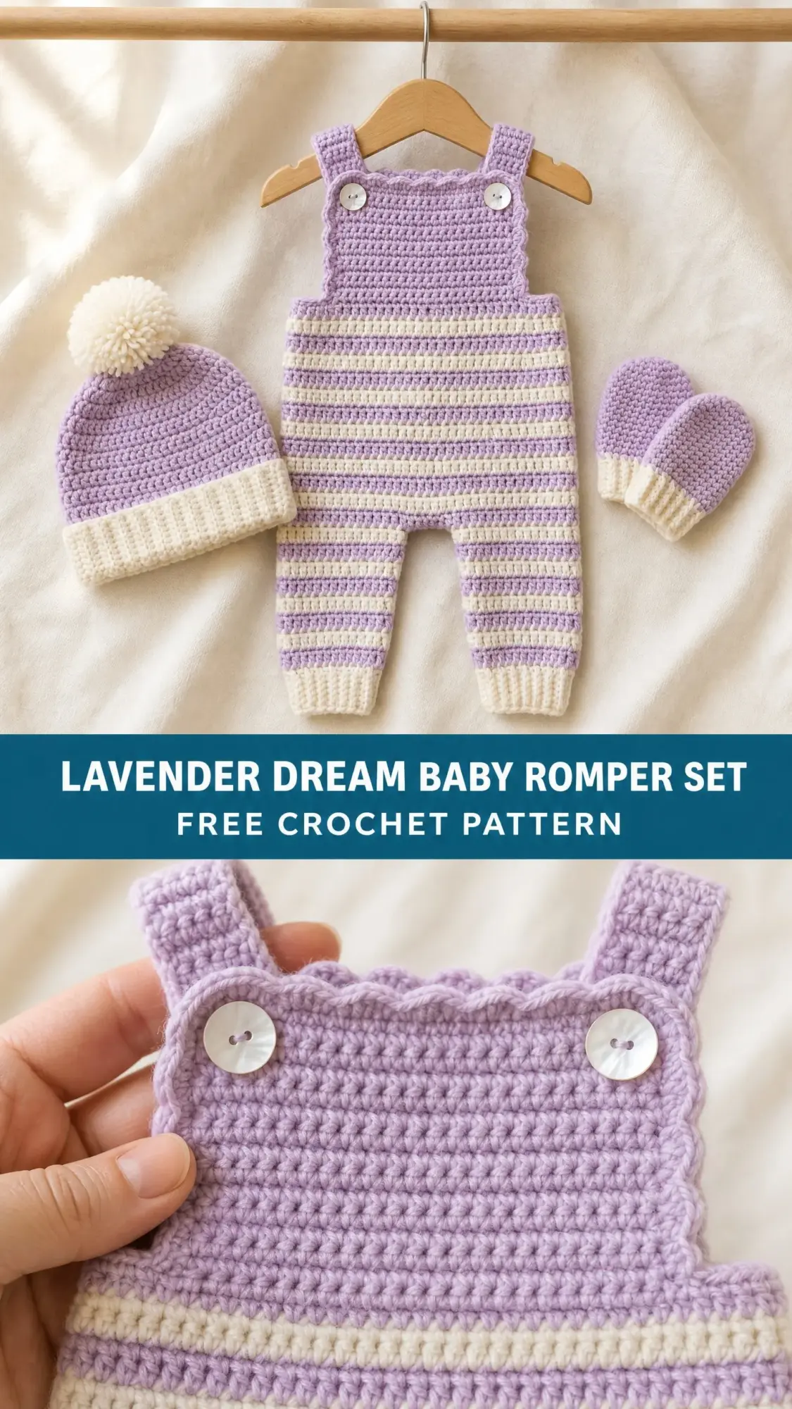 Lavender Dream Baby Romper Set Free Crochet Pattern