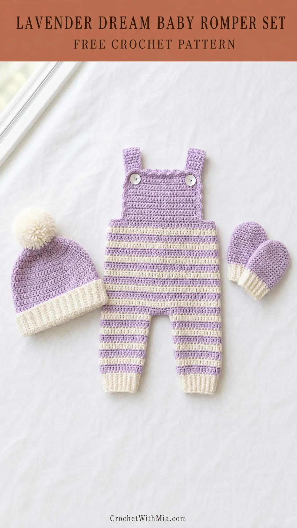 Lavender Dream Baby Romper Set Free Crochet Pattern
