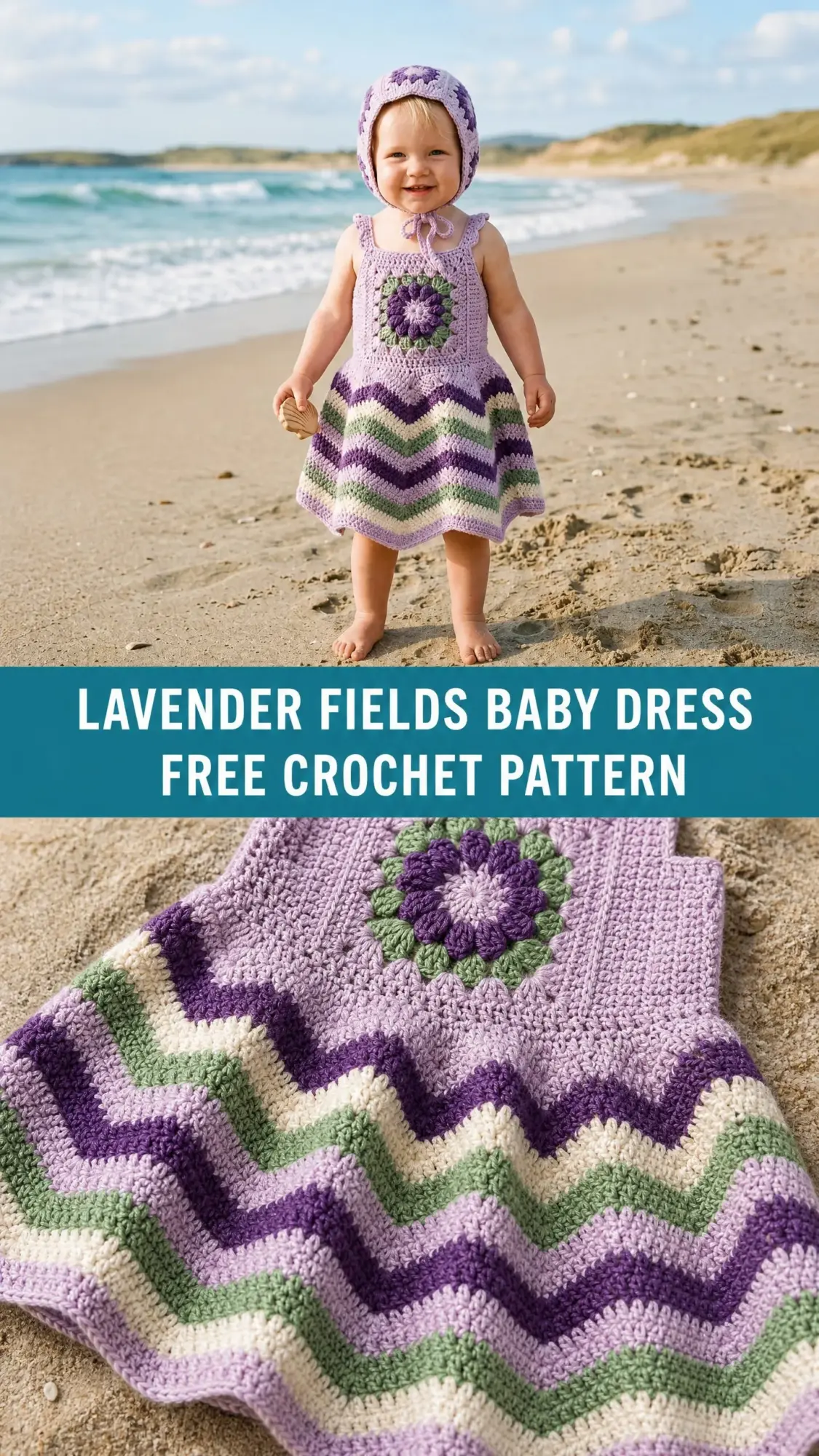 Lavender Fields Baby Dress Free Crochet Pattern