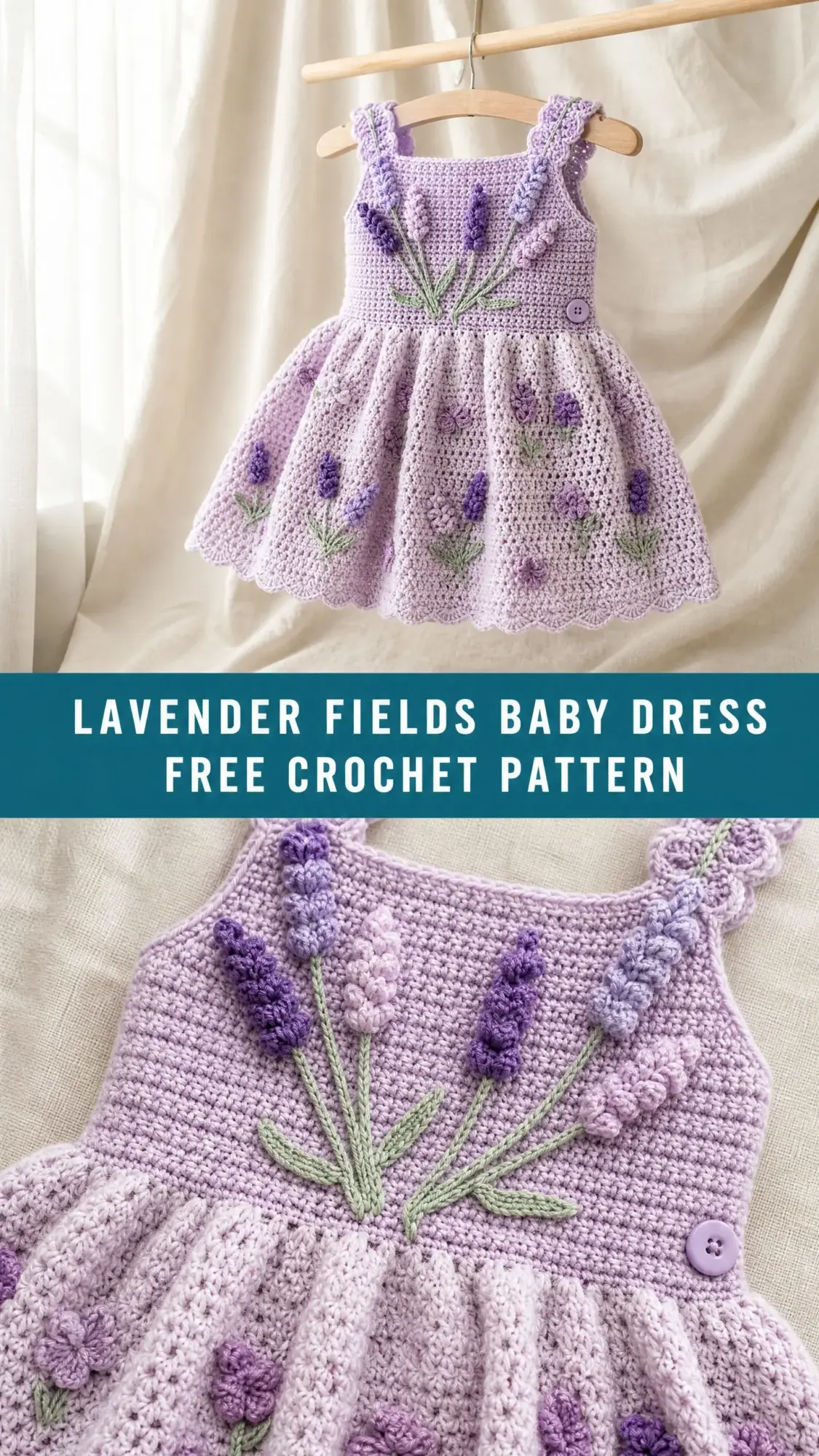 Lavender Fields Baby Dress Free Crochet Pattern