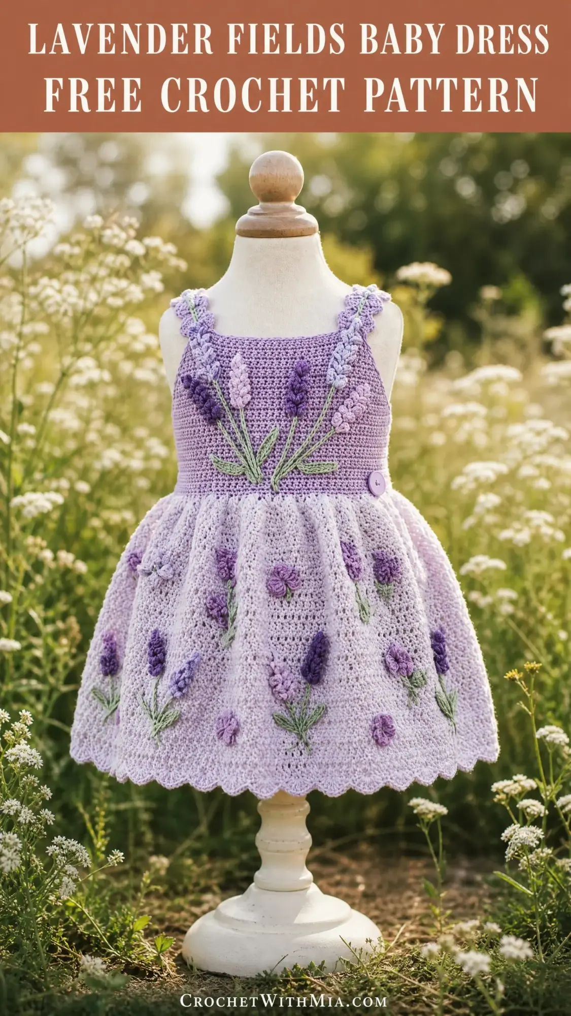 Lavender Fields Baby Dress Free Crochet Pattern