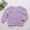 Lavender Lace Baby Cardigan Free Crochet Pattern