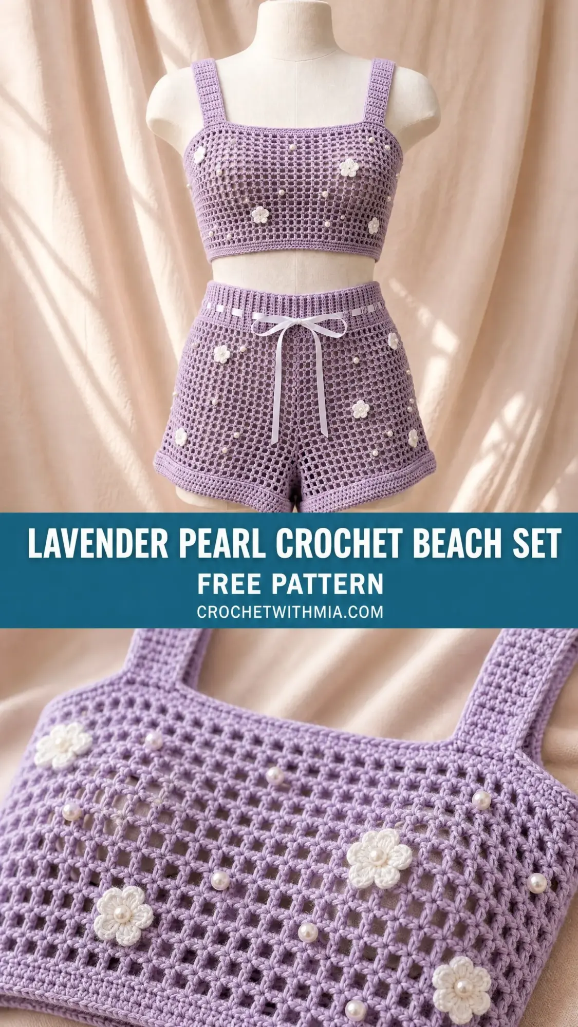 Lavender Pearl Crochet Beach Set Free Pattern