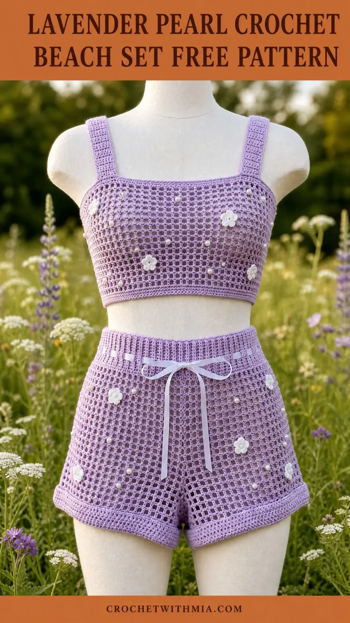Lavender Pearl Crochet Beach Set Free Pattern