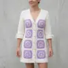 Lavender Spring Floral Granny Cardigan Free Crochet Pattern