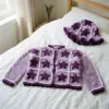 Lavender Star Granny Square Cardigan Set Free Crochet Pattern