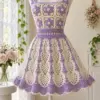 Lilac Starflower Lace Dress Crochet Pattern