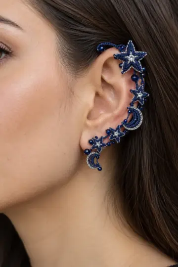 Midnight Star Ear Cuff Crochet Pattern