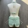 Mint Boho Fringe Bikini Set Free Crochet Pattern
