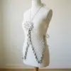 Monochrome Lace Butterfly Halter Top Free Crochet Pattern