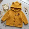 Mustard Yellow Hooded Baby Jacket Free Crochet Pattern