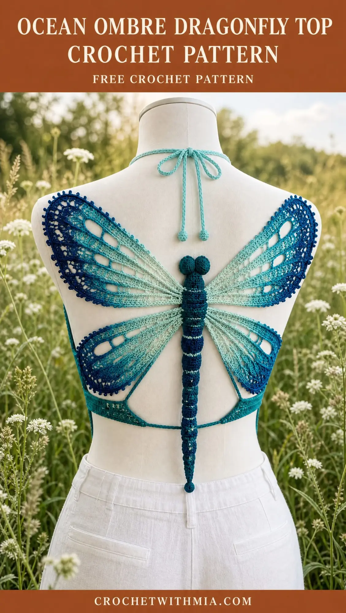 Ocean Ombre Dragonfly Top Crochet Pattern