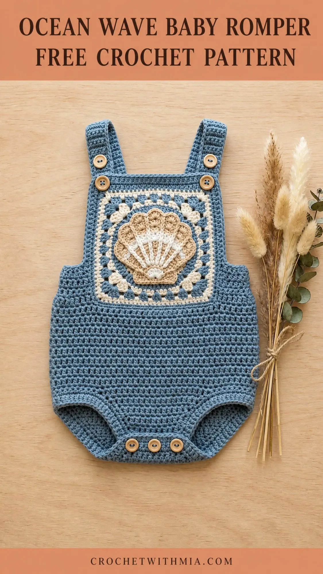 Ocean Wave Baby Romper Free Crochet Pattern