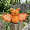 Orange Citrus Bat Amigurumi Free Crochet Pattern