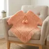 Peach Shell Stitch Baby Poncho Free Crochet Pattern
