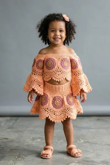 Peachy Keen Summer Toddler Dress Free Crochet Pattern