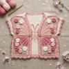 Pink Cherry Blossom Butterfly Cardigan Crochet Pattern