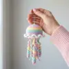 Rainbow Pastel Jellyfish Keychain Free Crochet Pattern