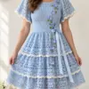 Sky Blue Forget-Me-Not Dress Crochet Pattern