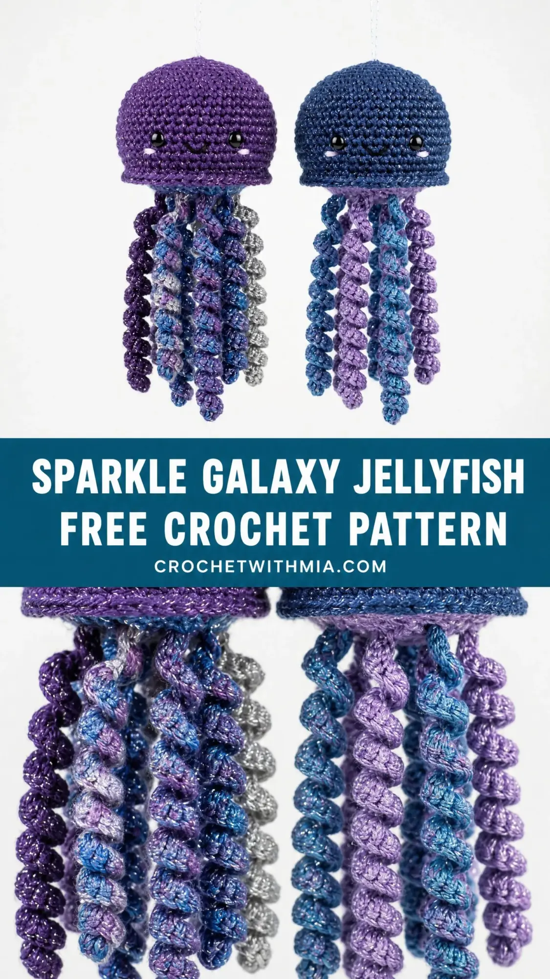 Sparkle Galaxy Jellyfish Free Crochet Pattern
