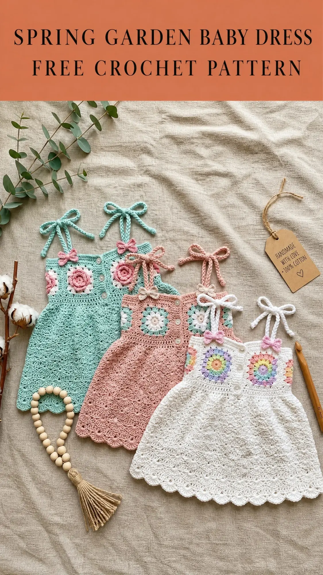 Spring Garden Baby Dress Free Crochet Pattern