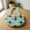 Strawberry Patch Granny Square Tote Free Crochet Pattern