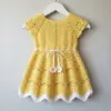 Sunny Yellow Lace Baby Dress Free Crochet Pattern