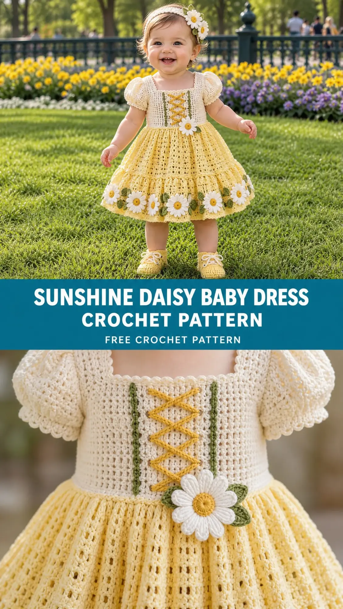 Sunshine Daisy Baby Dress Crochet Pattern