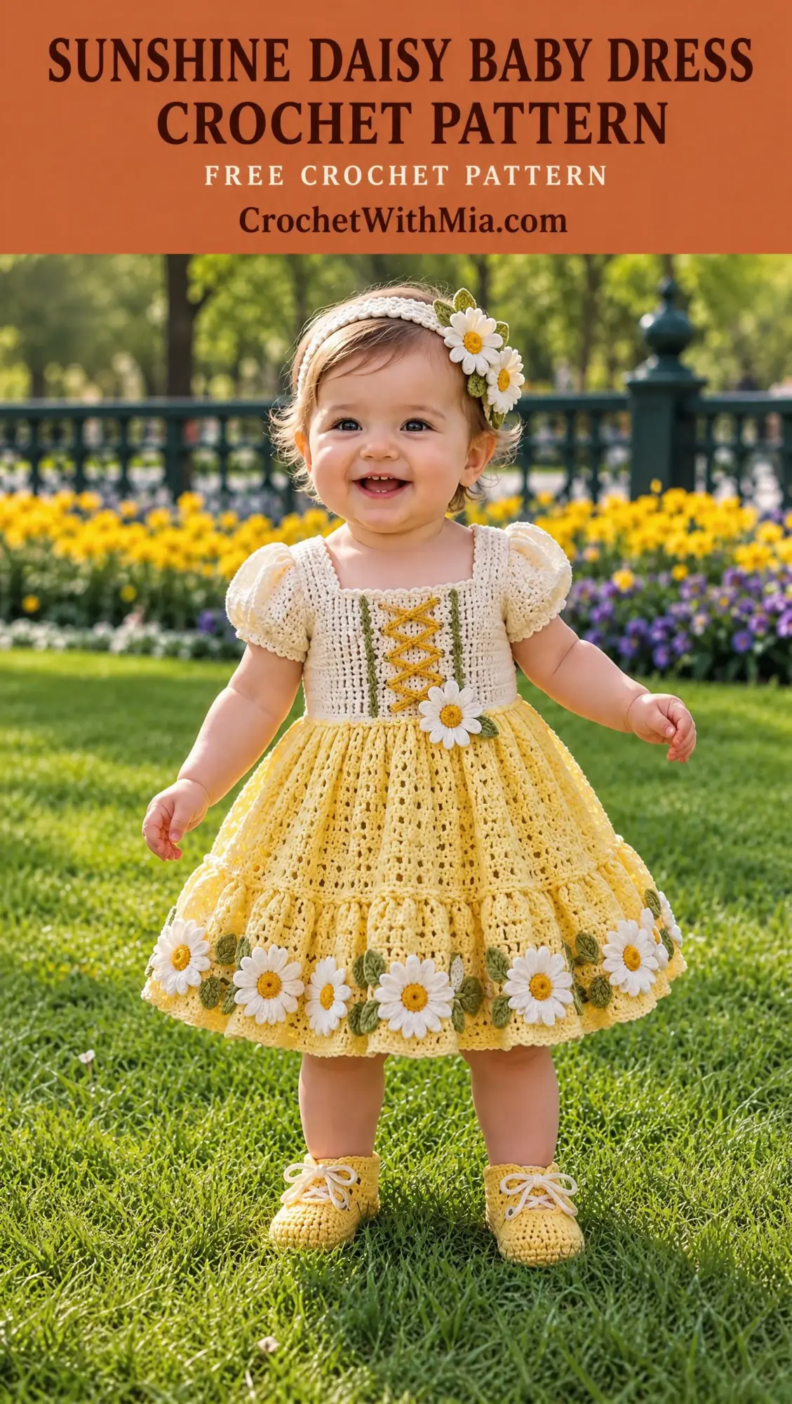Sunshine Daisy Baby Dress Crochet Pattern
