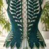 Teal Fern Corset Top Crochet Pattern