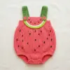 Watermelon Baby Romper Free Crochet Pattern