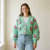Watermelon Summer Cropped Cardigan Free Crochet Pattern